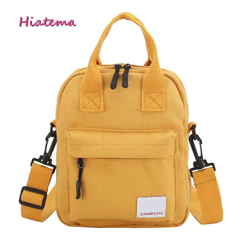 

Hiatema 2019 Korean Canvas Shoulder Bag Zipper Women Bags Designer Women Messenger Bag Female Simple Handbag Tote