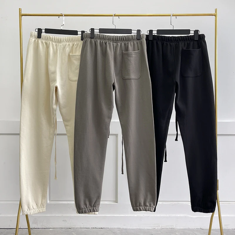 Fw21 classic men's jogging pants Jerry Lorenzo designer printed silicone black letters 100% cotton high street loose Sweatpants | Мужская