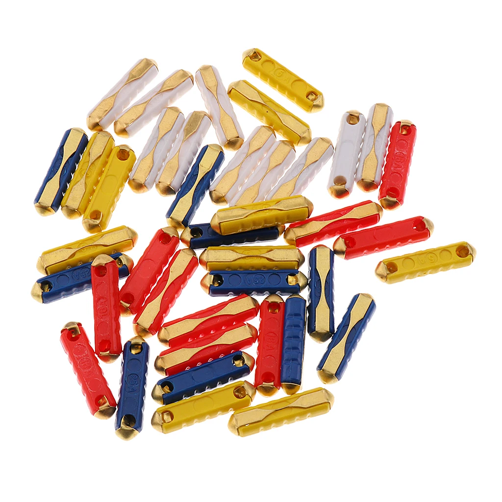 40pcs Automotive GBC Fuses 25A 8A 16A 20A for Audio Light Circuit