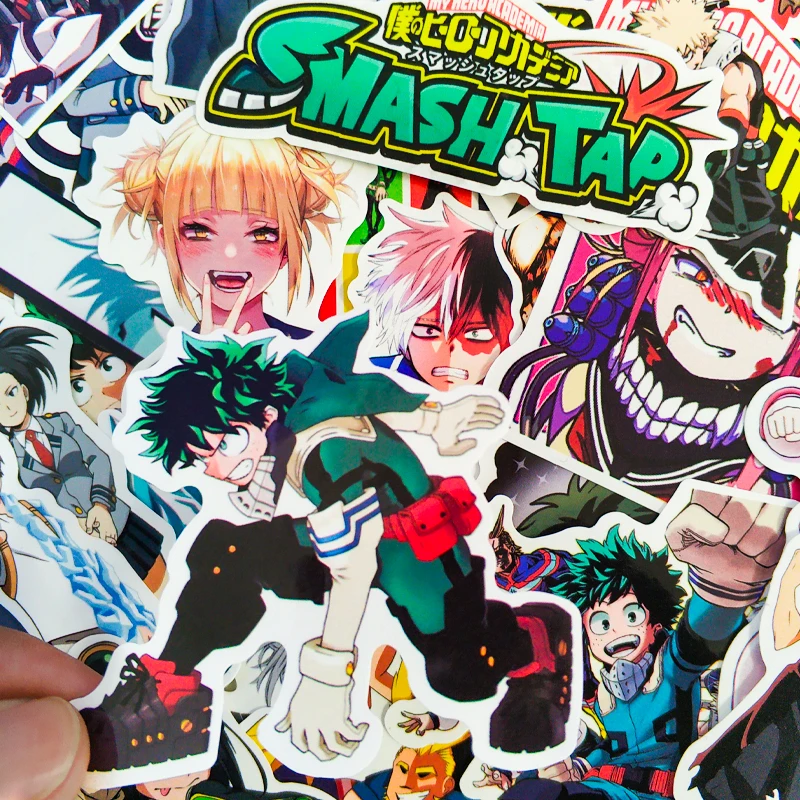 70 Uds mi héroe Academia maleta pegatinas portátil monopatín Izuku Midoriya todo podría Boku no Hero Academia Personaje de Anime calcomanías