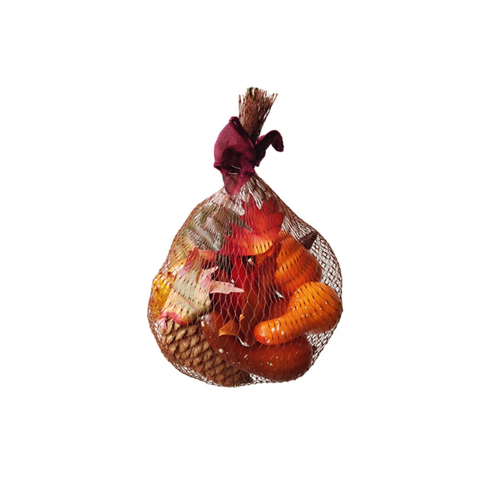 

Pumpkin Autumn Style Home Decoration Simulation Maple Leaf Fruit Accessories Set for Home Tabletop Kitchen Xmas Decorations