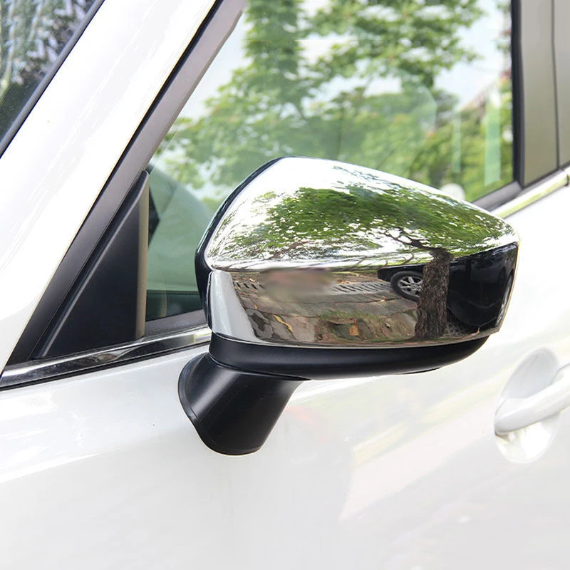 2 шт. для Mazda 3 M3 Axela- ABS хромированное карбоновое волокно боковое зеркало заднего вида, накладка, ободок, автомобильные аксессуары
