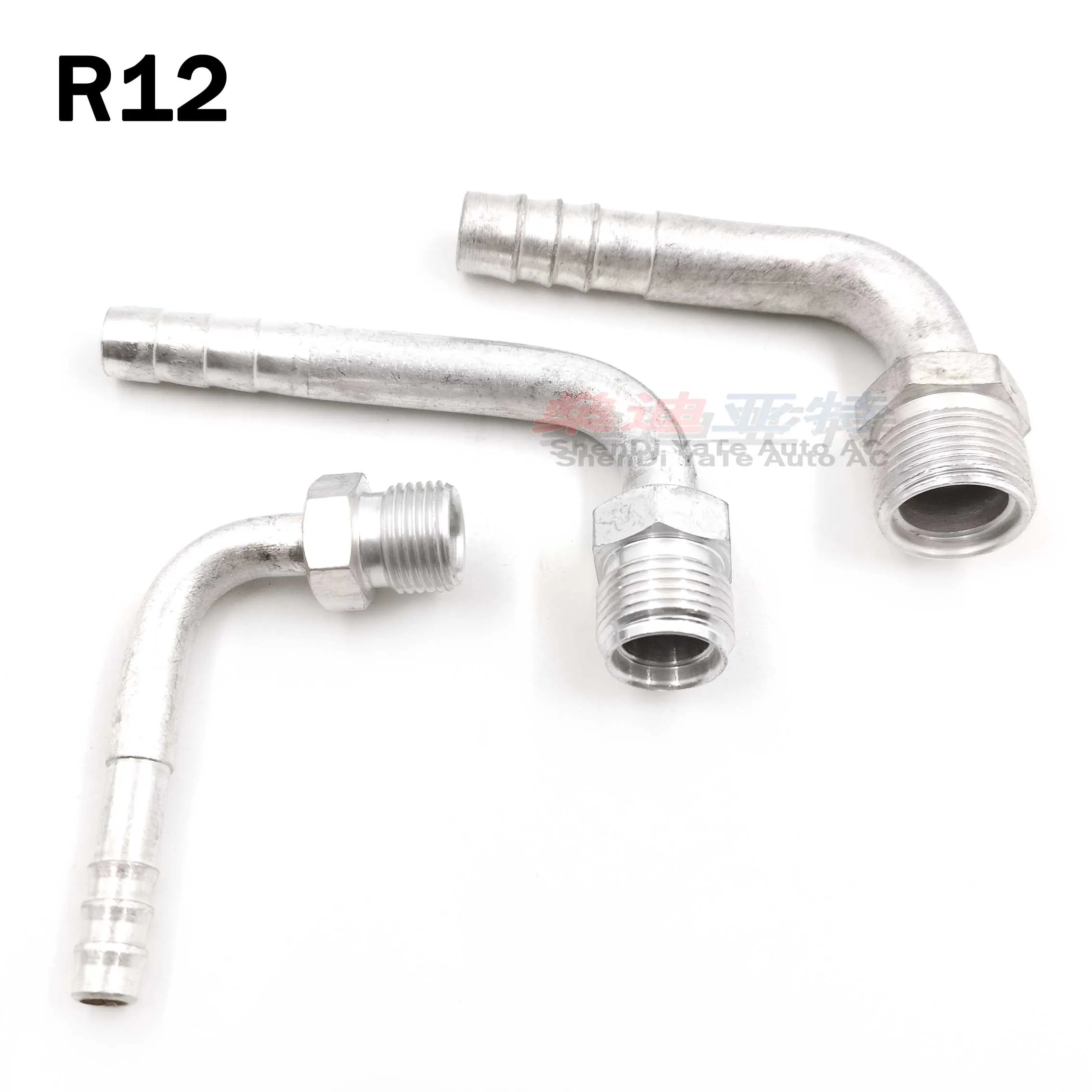 Curved barbed O-Ring R12 # 6 # 8 10 for Refrigerant A / C Hose Connection, Male Thread, Couplings