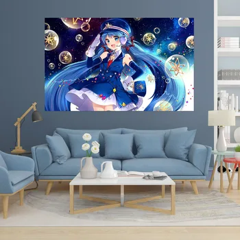 

[Self-Adhesive] 3D Hatsune Miku 282 Japan Anime Wall Stickers Mural Decal Wall Murals AJ WALLPAPER Belly