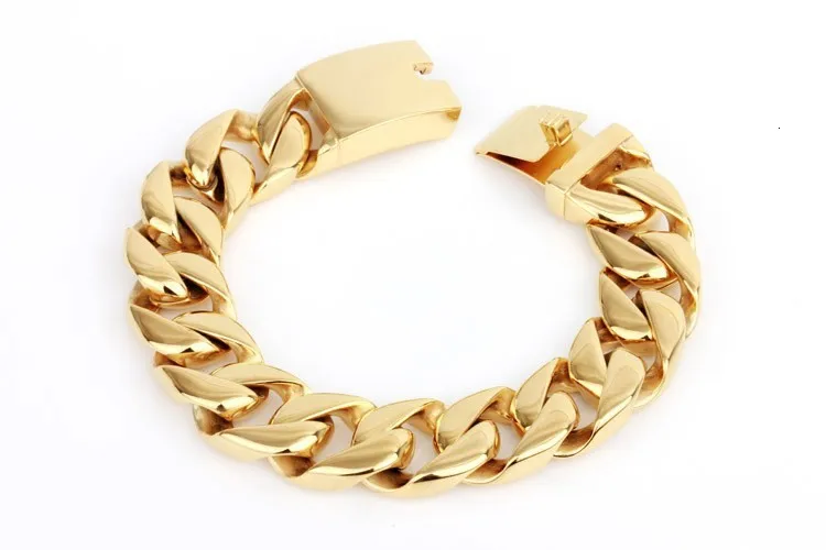 TrustyLan, 17 мм, широкий золотой браслет, мужской, модный, мужской, ручной, ювелирное изделие, золотой цвет, звено цепи, мужские s браслеты, лучшие друзья, браслеты
