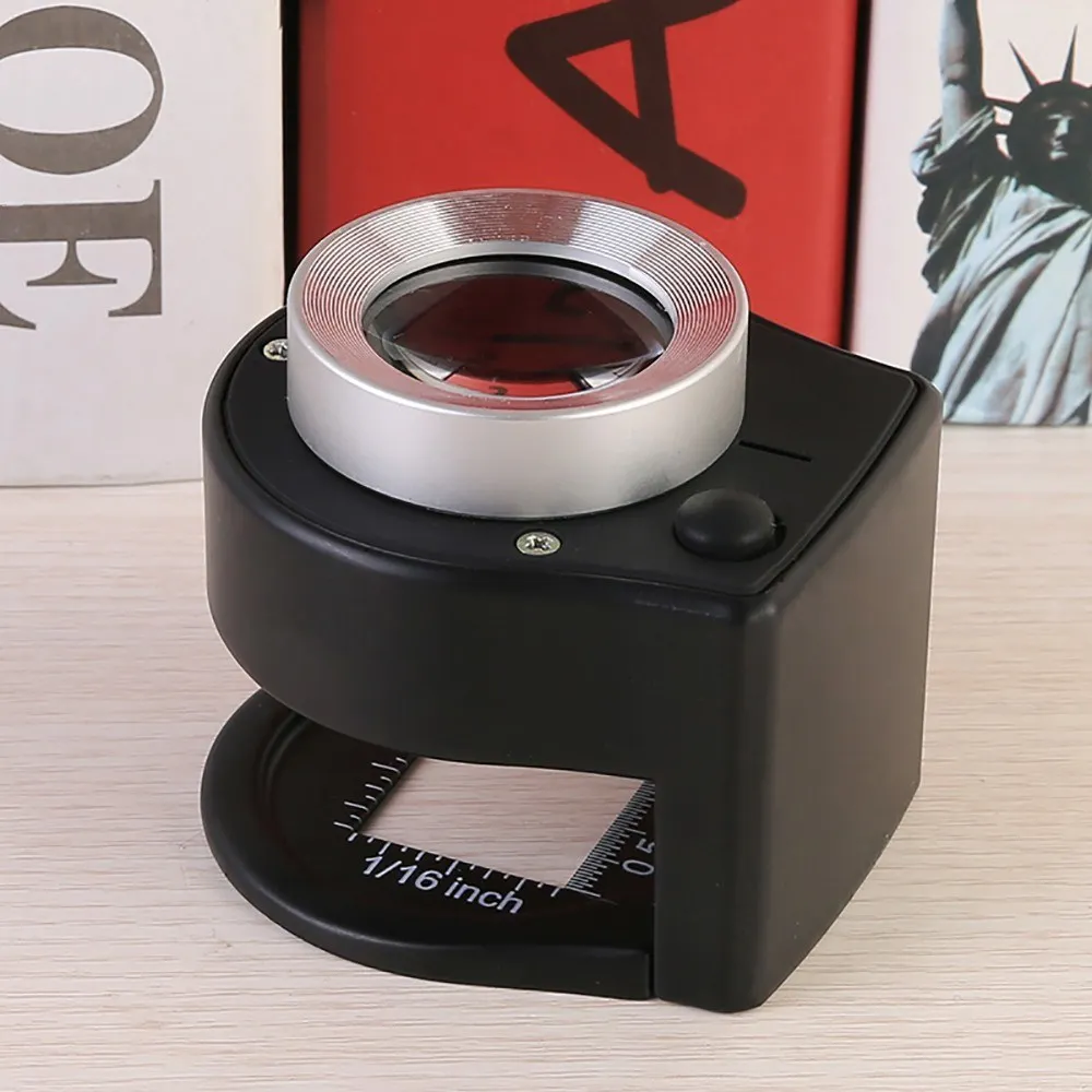 

Jewelers Loupe LED Light UV Illuminated Lamp Scale Cloth Magnifying Tool