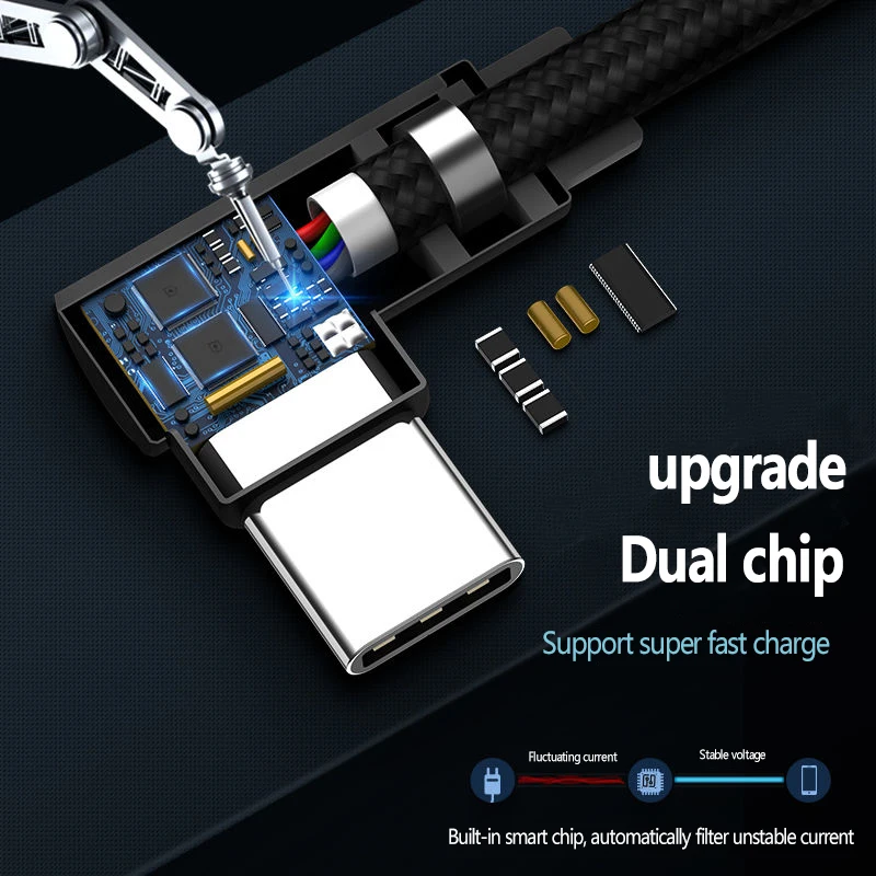 USB Type C Cable Fast Charging For Huawei Mate 40 30 20 Pro 5G Xiaomi Poco redmi K60 50 40 30 pro