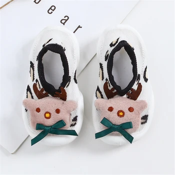 

spring summer baby shoes with rubber soles soft antislip shoes for baby boy first walker animals sock shoe home slippers infant