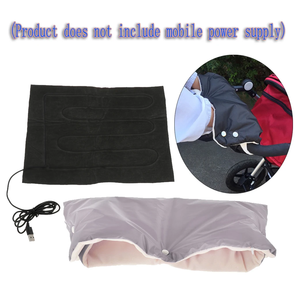 Windproof Coldproof Pram Stroller Mittens Muff Muff Fleece Warm Glove Stroller Accessories