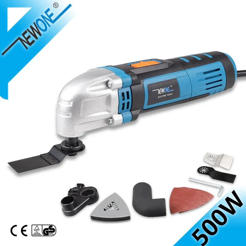 NEWONE 230V Oscillating Tool in 500W Oscillating Multi-Tool With Saw BladesVariable Speed Function Trimmer Renovation Tool
