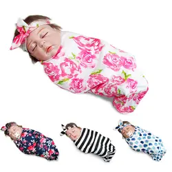 Детское одеяло для малышей, мягкая пеленка для сна, комплект с повязкой на голову, кокон, милое, SS, муслиновое одеяло, для детей от 0 до 3