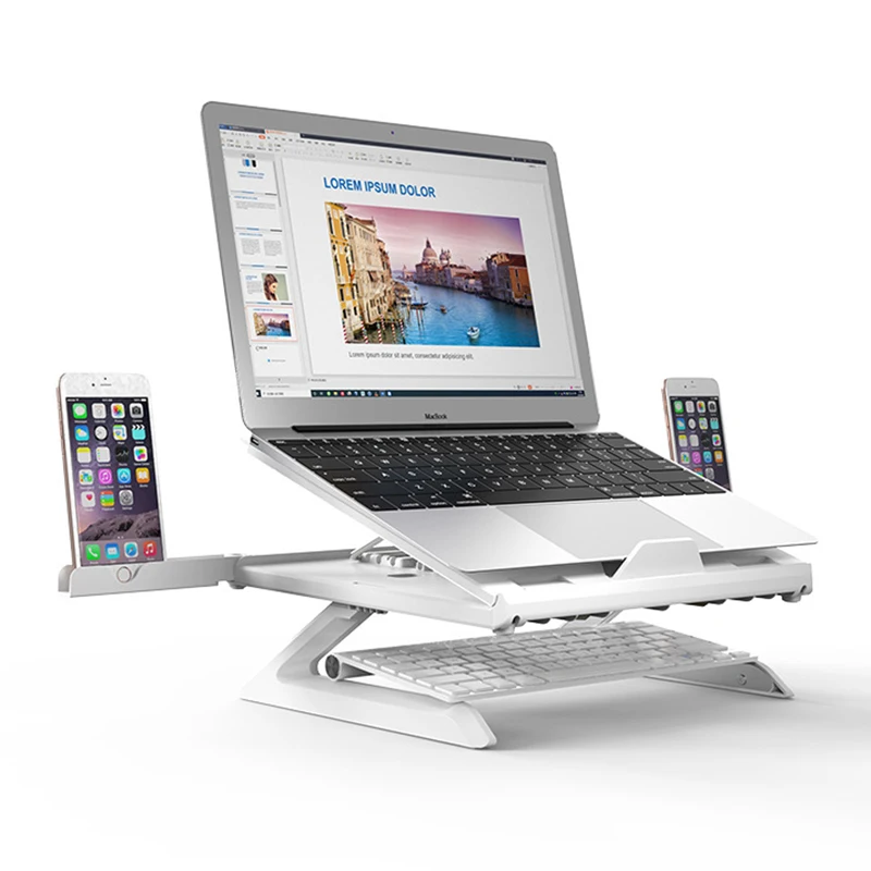 

Foldable Laptop Stand 13 14 15 15.6 Inch Notebook Holder 9 Levels Height Adjustment Bracket for Macbook ASUS Lenovo Acer HP
