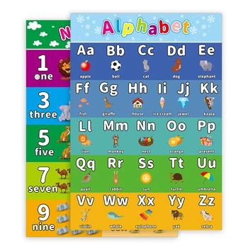 

Number 1-100 Alphabet Early English Educational Preschool Posters Charts Alphabet Letters Posters for Preschoolers Toddlers Kids