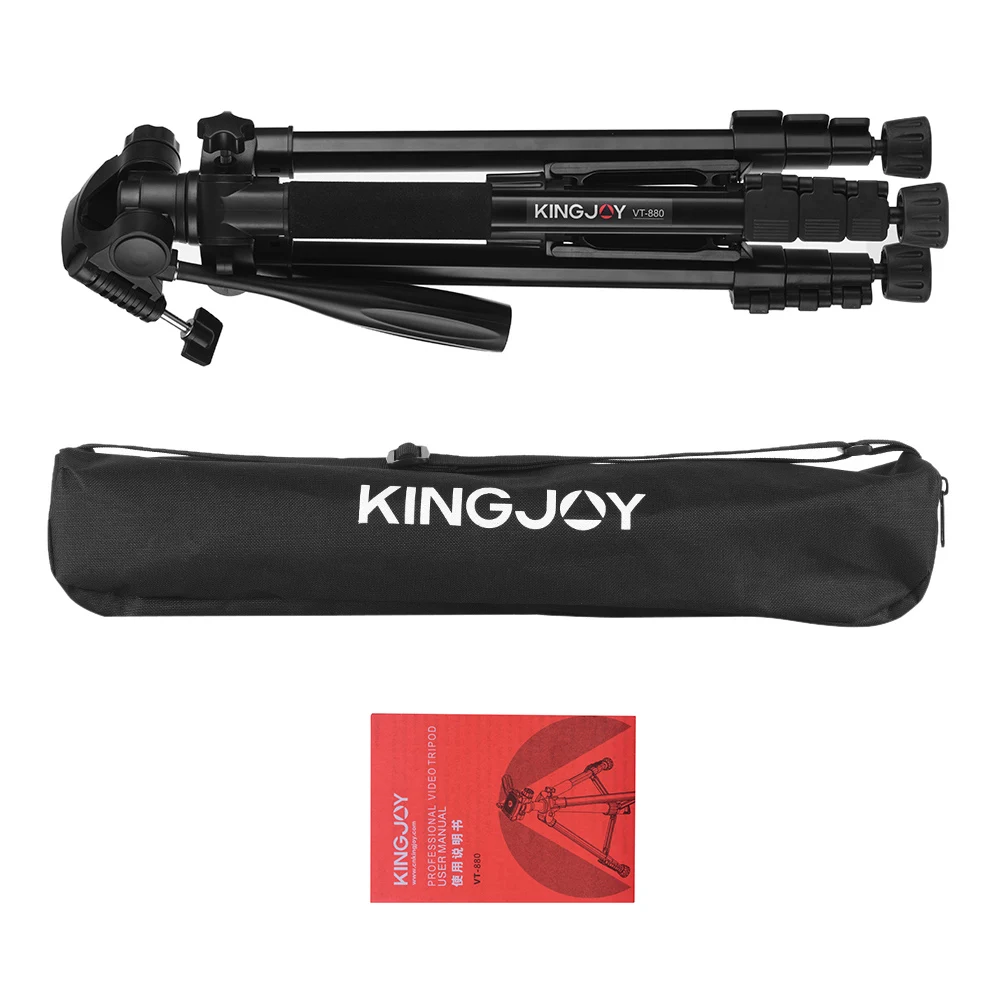 KINGJOY VT-880 2 в 1 360 панорамная съемка портативный регулируемый штатив для камеры монопод для Canon Nikon sony Fuji видеокамера
