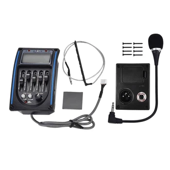 

5 Bands Acoustic Guitar Pickup EQ Preamp LCD Tuner Equalizer with Mic LC-5