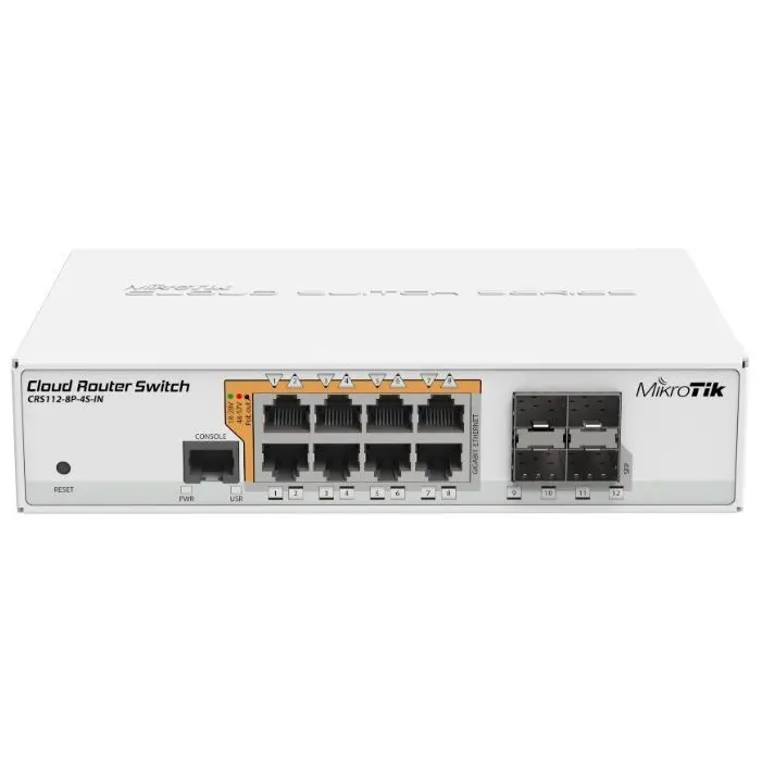 Коммутатор MikroTik Cloud Router Switch 112-8P-4S-IN | Компьютеры и офис