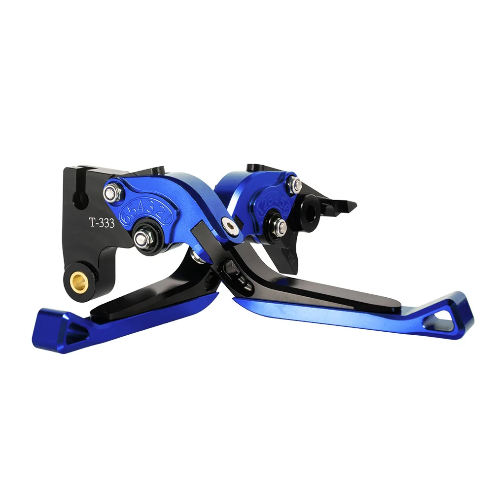 Blue Для Suzuki GSX250R GSXR600 GSXR750 1997-2003 GSXR1000 ввиде горшка 01-04 SV650 16-18 Складная Выдвижная тормозной рычаг сцепления ручками - Цвет: Blue