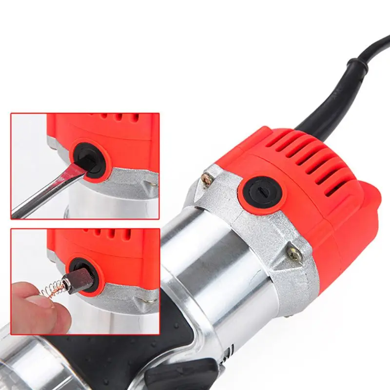 580W 30000rpm Woodworking Electric Trimmer Wood Milling Engraving Slotting Trimming Machine Hand Carving