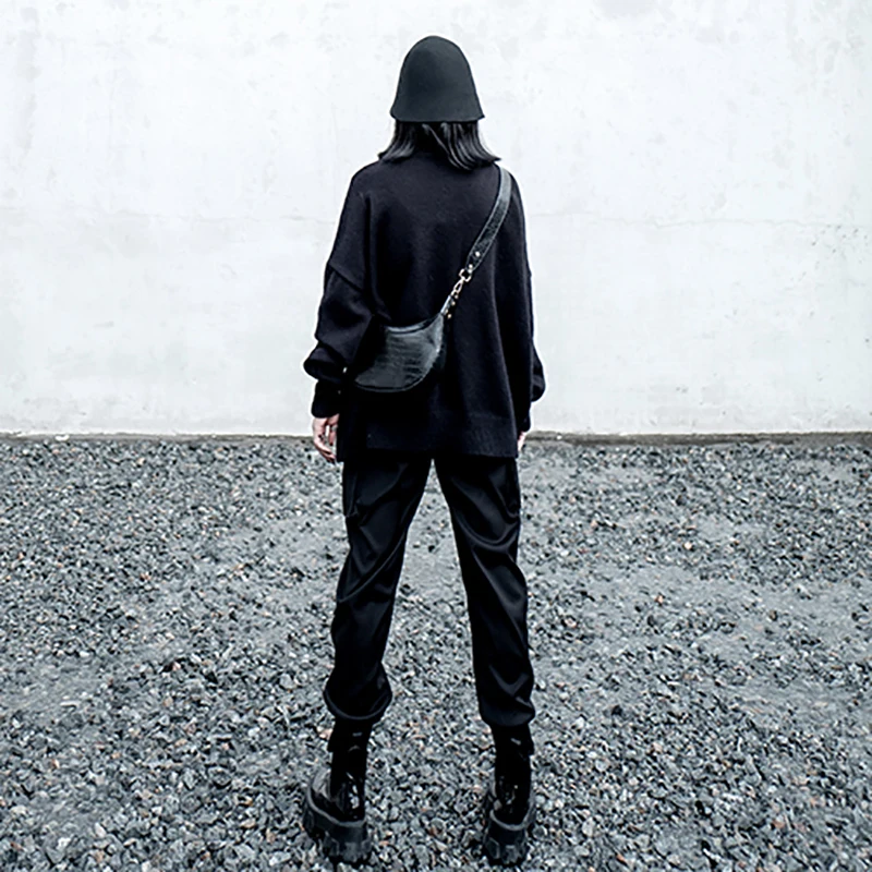 [EAM] Bow Big Size Knitting Sweater Loose Fit