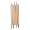 5Pcs Wooden Ball Stylus Dotting Tools Set Embossing Pattern Clay Sculpting Modeling Tools For Manicure Rhinestone Picker Tool 2