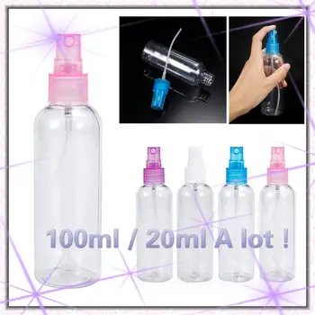 

Great Discount! 20/100ml Colorful Transparent Empty Spray Bottle Travel Plastic Bottles Perfume Atomizer Mini Refillable Bottles