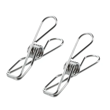 

Metal Clothes Towels Clip Pegs for Barber Shop 20 Pcs Silver Tone