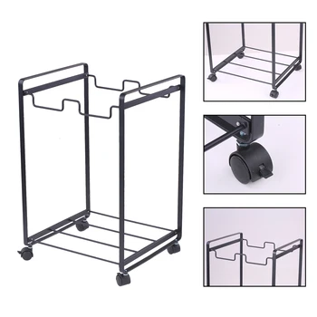 

Mobile Garbage Bag Holder with Wheels Metal Frame Rack Garbage Collecting Bracket Trash Classification Rolling Plastic Bag Stand