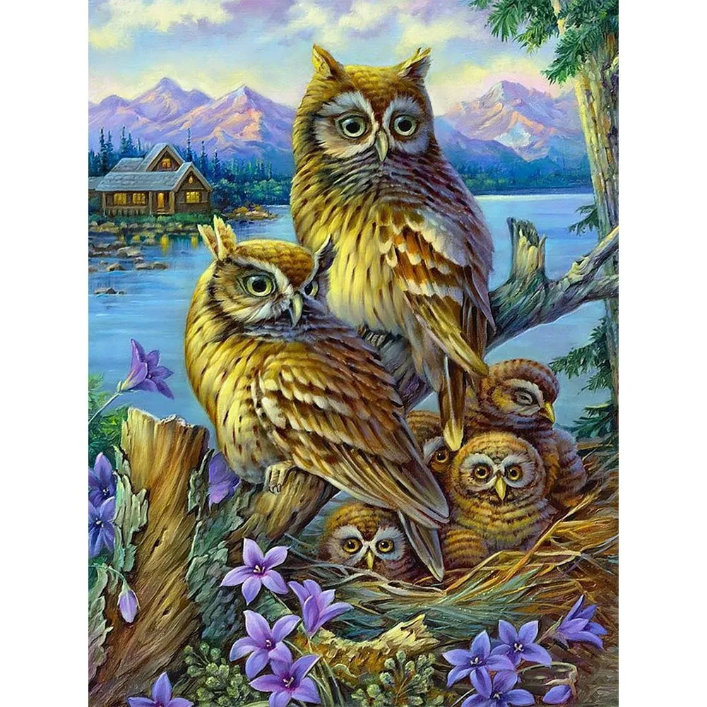 5D DIY Diamond Painting Animal Cat Dog Birds Full Round Drill Diamond Embroidery Mosaic Peacock Cross Stitch Home Wall Art Decor 