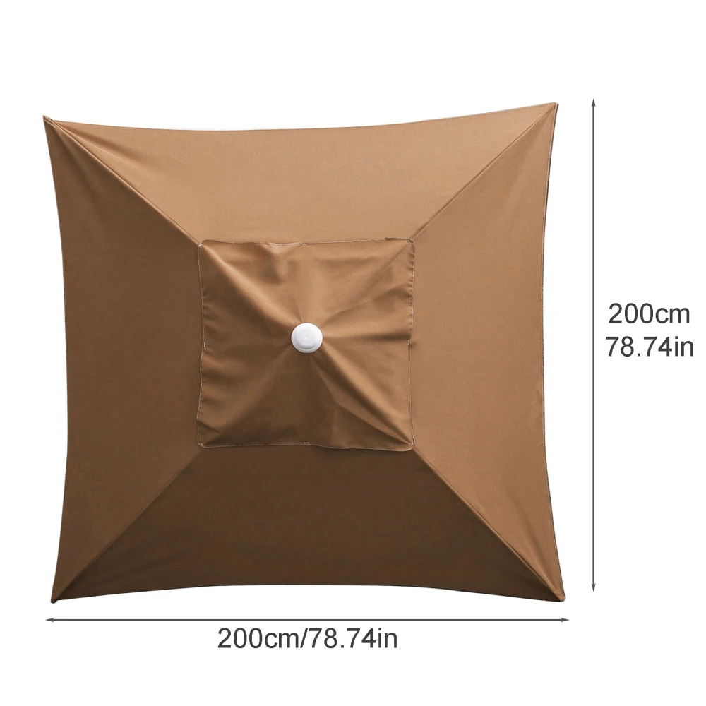 Beach Umbrella Solar Patio Umbrella Square Patio Umbrella Polyester Parasol Canopy 2x2m Sunshade Garden Umbrella Home Accessories Anti-UV Outdoor Cover
