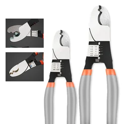 Alicates de corte Diagonal de 7/8 pulgadas, cortador de pelado de cables, cabezal de abrazadera grande sumergido, mango de plástico, herramienta de mano portátil de electricista