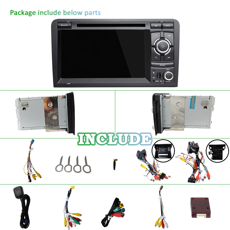 Android 9,0 DSP ips 64G 2 DIN dvd-плеер для Audi A3 8P 2003-2012 S3 2006-2012 RS3 Sportback 2011 gps Радио Навигация стерео ПК