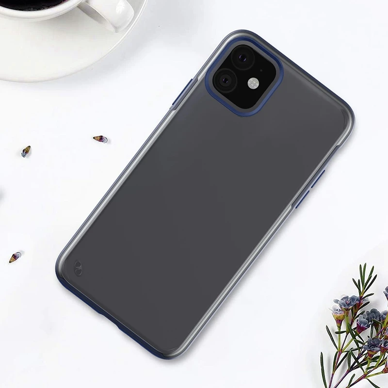 Для Iphone 11 Pro Max Мягкий ТПУ+ PC чехол для телефона, мобильный телефон презерватив-6,5 дюймов темно-синий