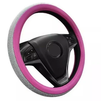 

Bling Steering Wheel Cover Rhinestone Lady Comfortable Accessories Pink