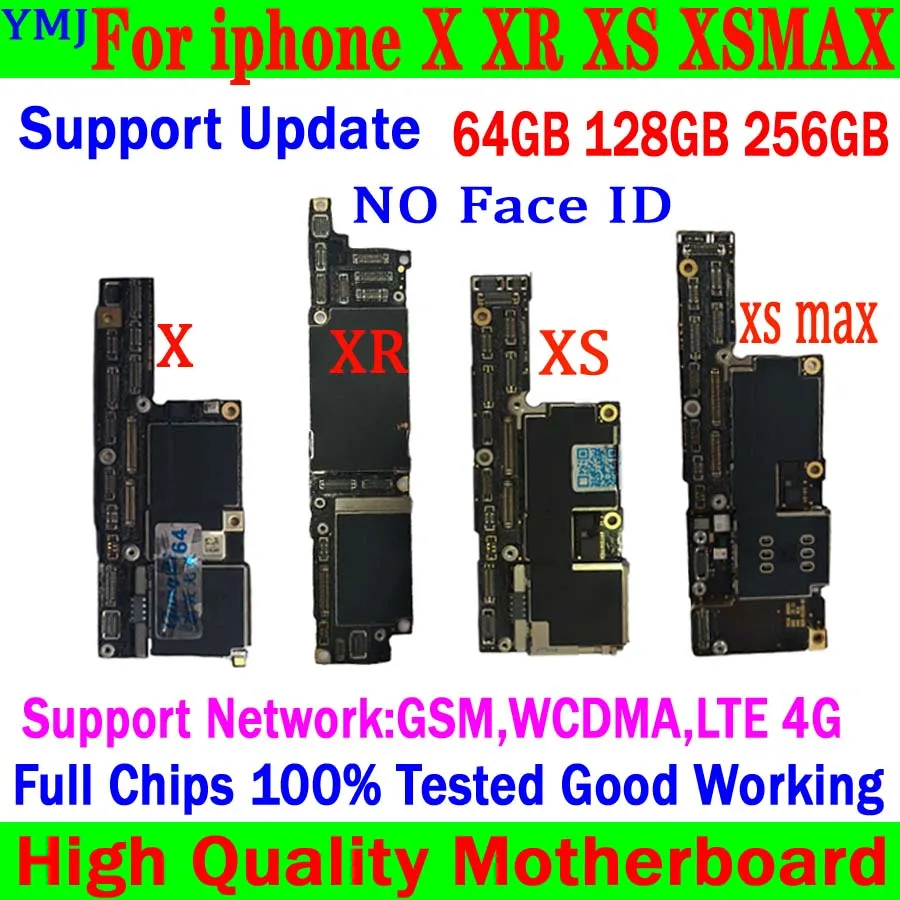 Материнская плата без распознавания лица для iPhone X XR XS MAX 11 Pro Max идентификатора 64