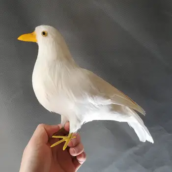 

about 25cm lifelike toy white dove model,foam&feathers peace bird handicraft,prop,home garden decoration,Xmas gift d1668