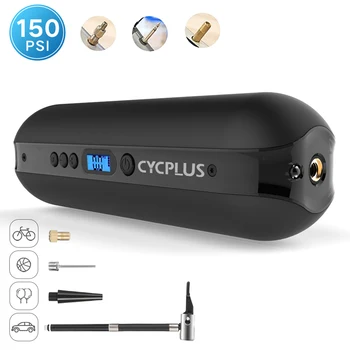 

150PSI Bike Electric Pump Rechargeable Bicycle Cycle Tire Pump with Car Charger DC Plug power bank LED High Pressure Pump Ball