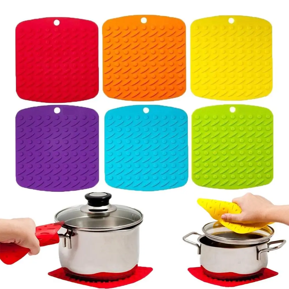 Silicone Pot Holder Potholders Heat Resistant Hot Pads Non Slip Coffee