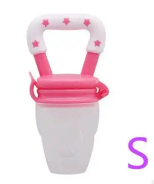 Соска для детей, соска для кормления соска, инструмент для мальчиков и девочек, приспособление для кормления младенцев, жевательные фрукты, овощи, пустышка Chupeta - Цвет: pink white S