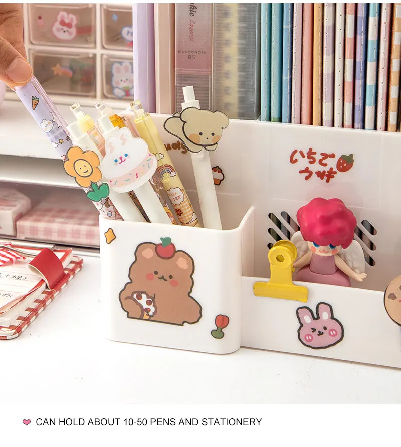 Kawaii Desk Organizer File Tray Desk Book Stand Office Desk Book Storage Box Bookends Creative Book Shelf stationery organizer 6 H682b2379ff114aeea3c125a4ea047480i