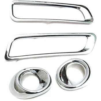 

For Mitsubishi Outlander 2013 2014 Chrome Front Rear Fog Light Foglight Lamp Cover Trim Bumper Protector Decoration Car Styling