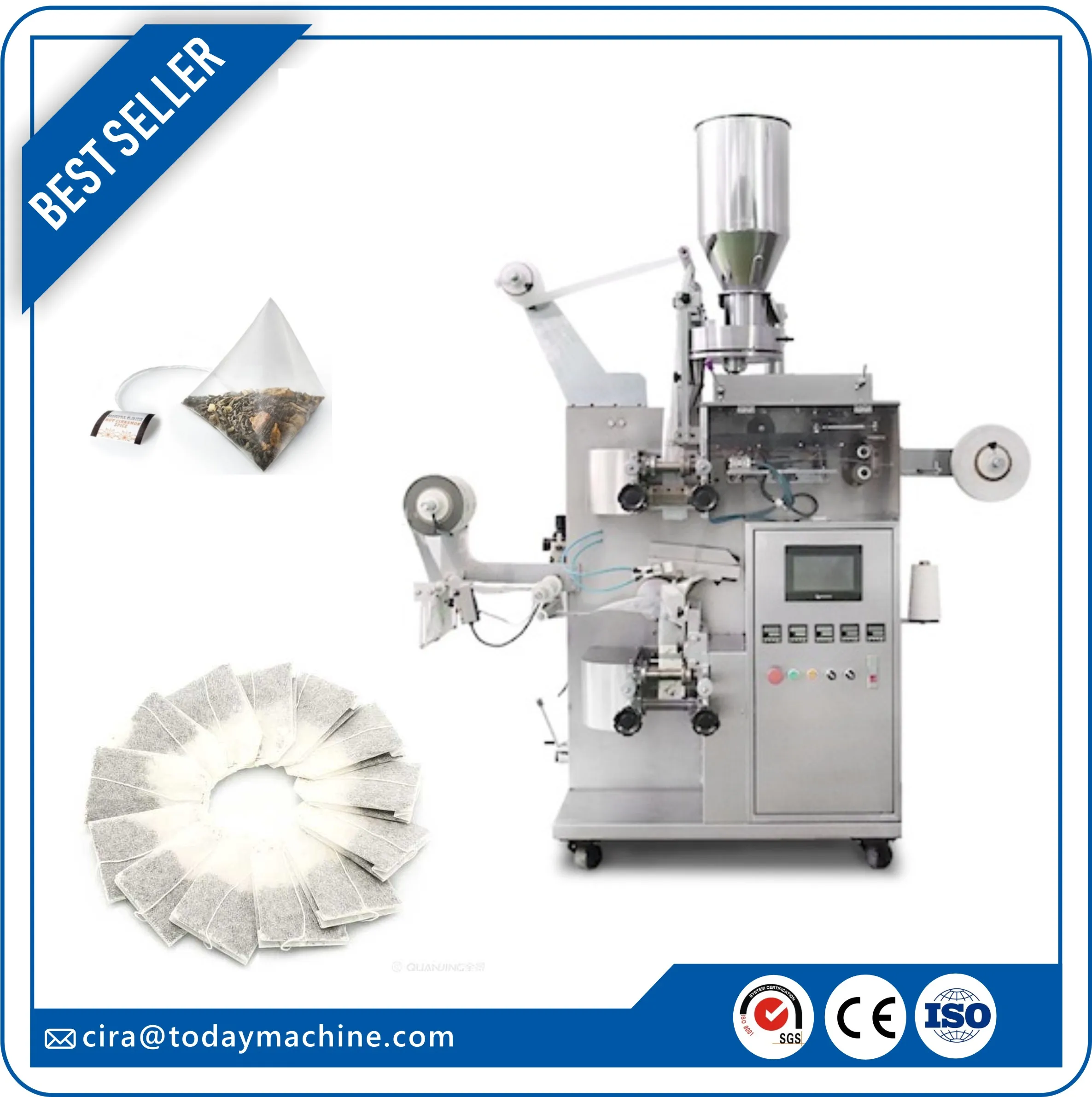 Automatic Tea Sachet Packaging Machines Price Small Filter Paper Tea Bag Packaging Machinery 