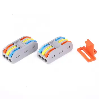 

40PCS Fast Wire Connector PCT-2-3 11-28AWG Universal Compact Cable Connectors 3 Position Push-in Conductor Terminal Block