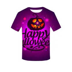 Новинка 2019 Тыква Хеллоуин 3D Футболка с принтом, летняя футболка для мужчин и женщин, модная футболка для любителей Хэллоуина, футболка в