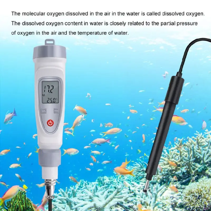 Цифровой Измеритель Растворенного Кислорода Ручка тест диапазон 0-20 мг/л ЖК-тест качества воды er X4YD
