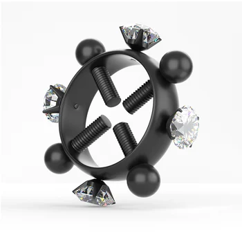 

New stainless steel plating gold fashion stainless steel crystal breast ring no perforation charm sexy breast ring gift