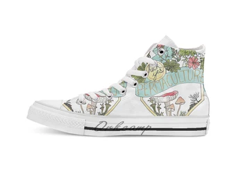 

Heck Yes Permaculture breathable Casual High Top lace-up Canvas shoes sneakers Drop shipping