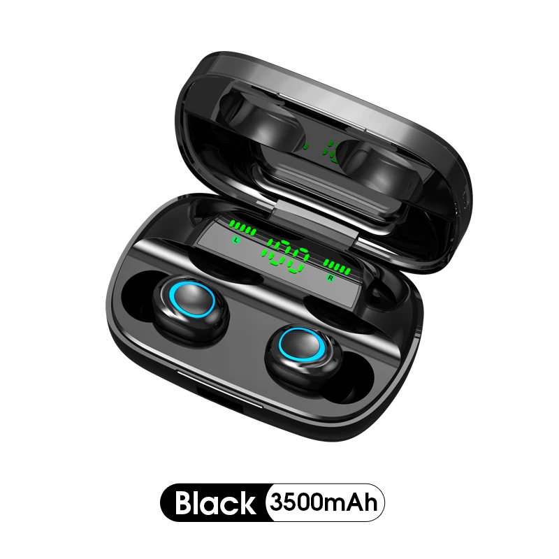 S11 TWS bluetooth гарнитура 8D стерео HIFI Звук отпечатков пальцев Сенсорный двойной-ухо hd голос авто-пара IPX5 Водонепроницаемый в ухо мини-гарнитура - Цвет: as shown