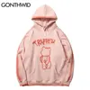 GONTHWID-Sudadera con capucha para hombre y mujer, ropa deportiva con estampado de grafiti, corbata de oso, estilo Harajuku, informal, estilo Hip Hop ► Foto 1/6