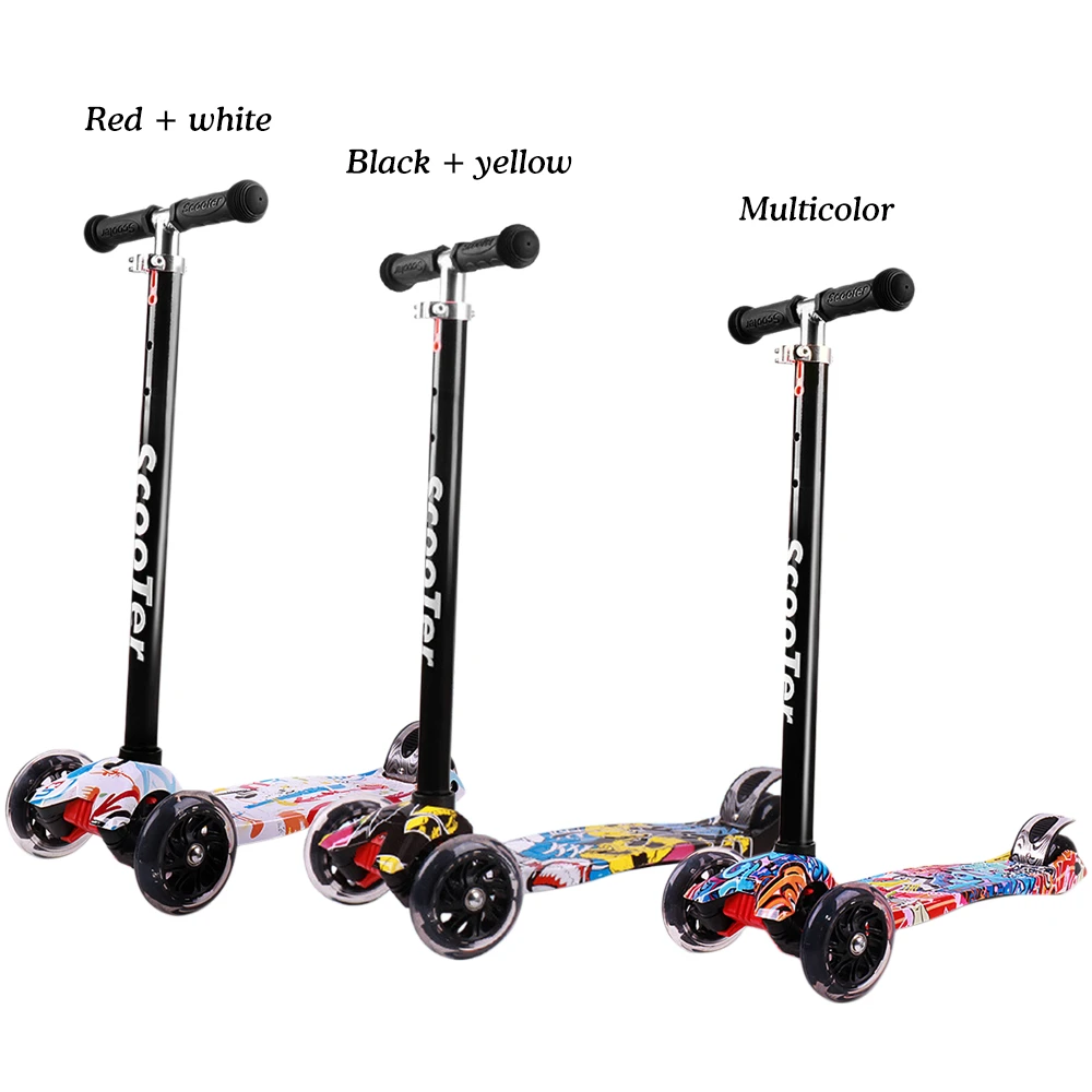 Foldable Scooter for Kids 3 Wheel Scooter with Light Up Wheels Kick for 3-8 Year Adjustable Height Lightweight