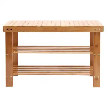 Wooden Entryway Shoe Bench 1